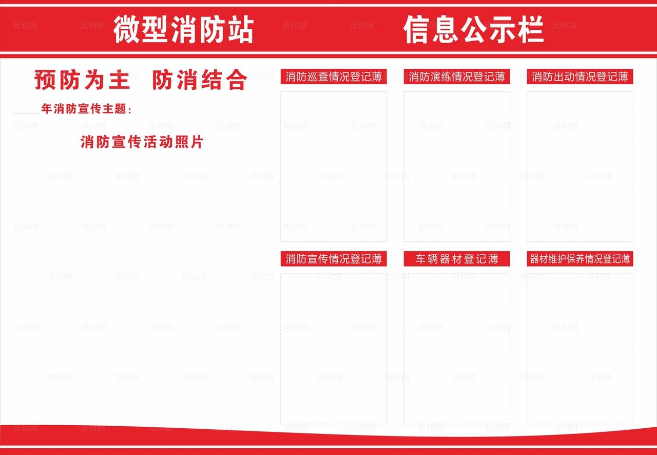 微型消防站展板图片