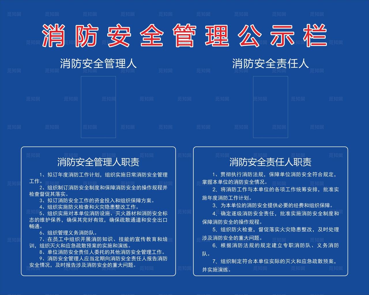 消防安全管理公示栏图片