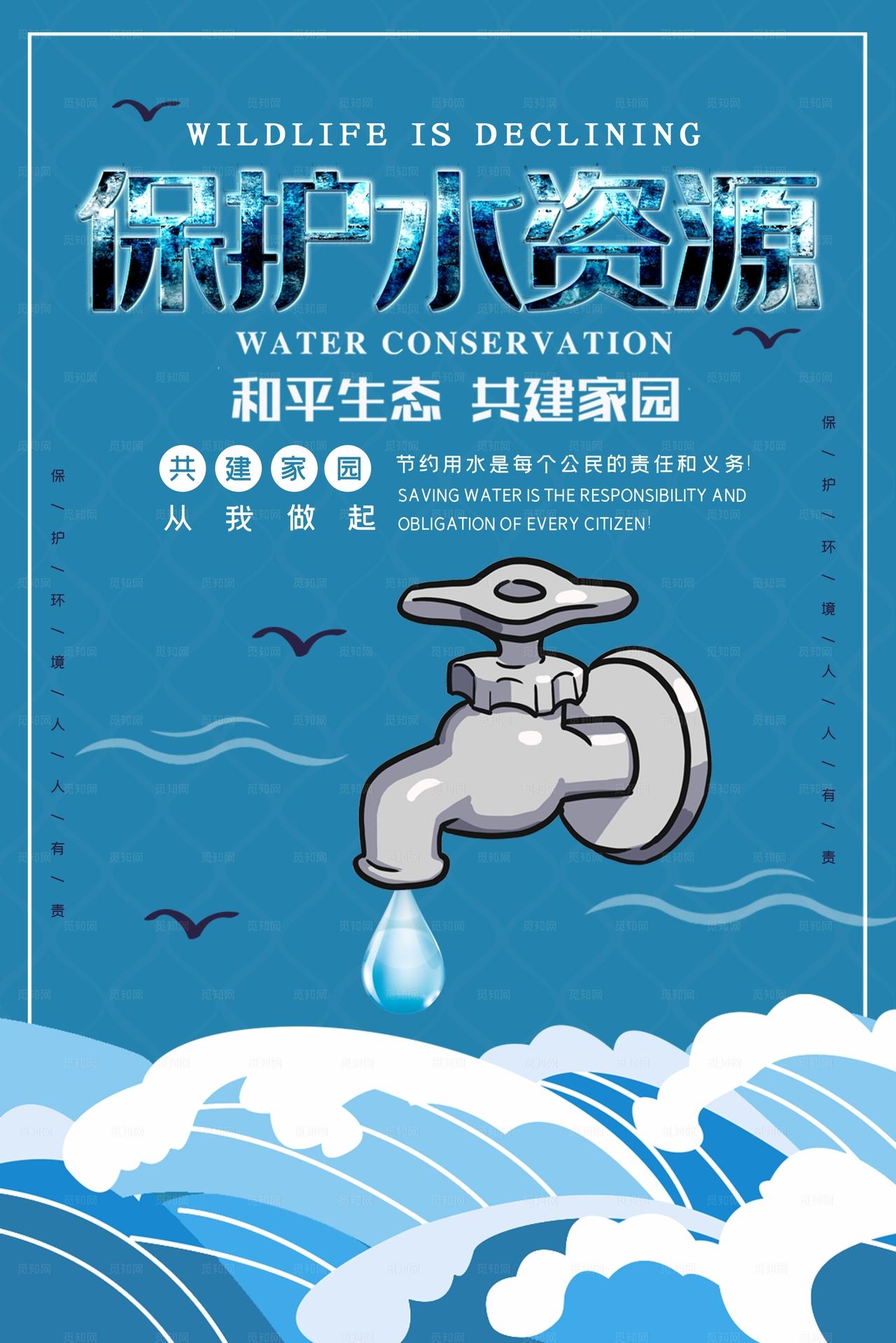 节约用水海报图片