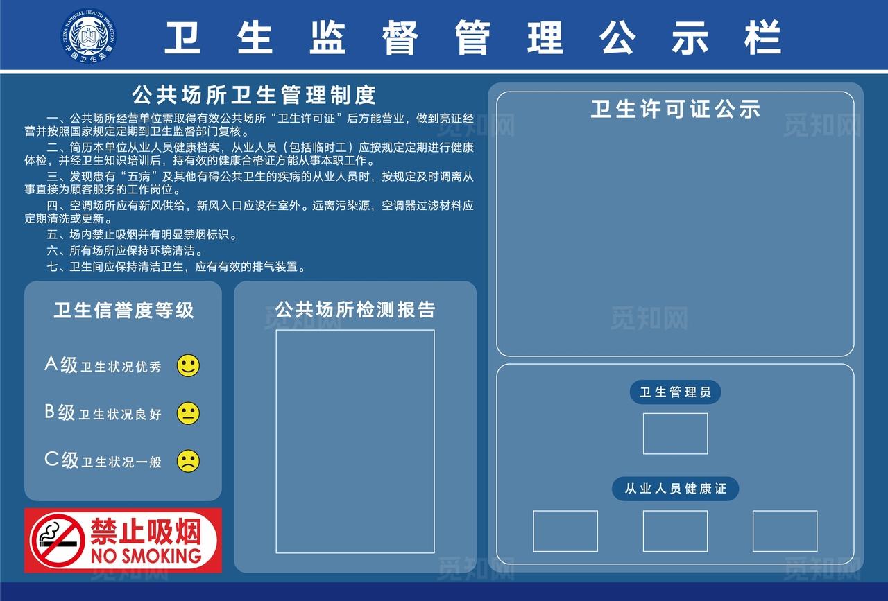 卫生监督管理公示图片