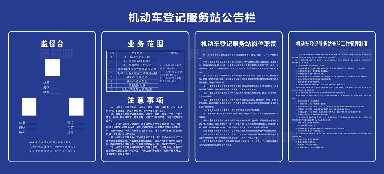 机动车检测制度牌图片