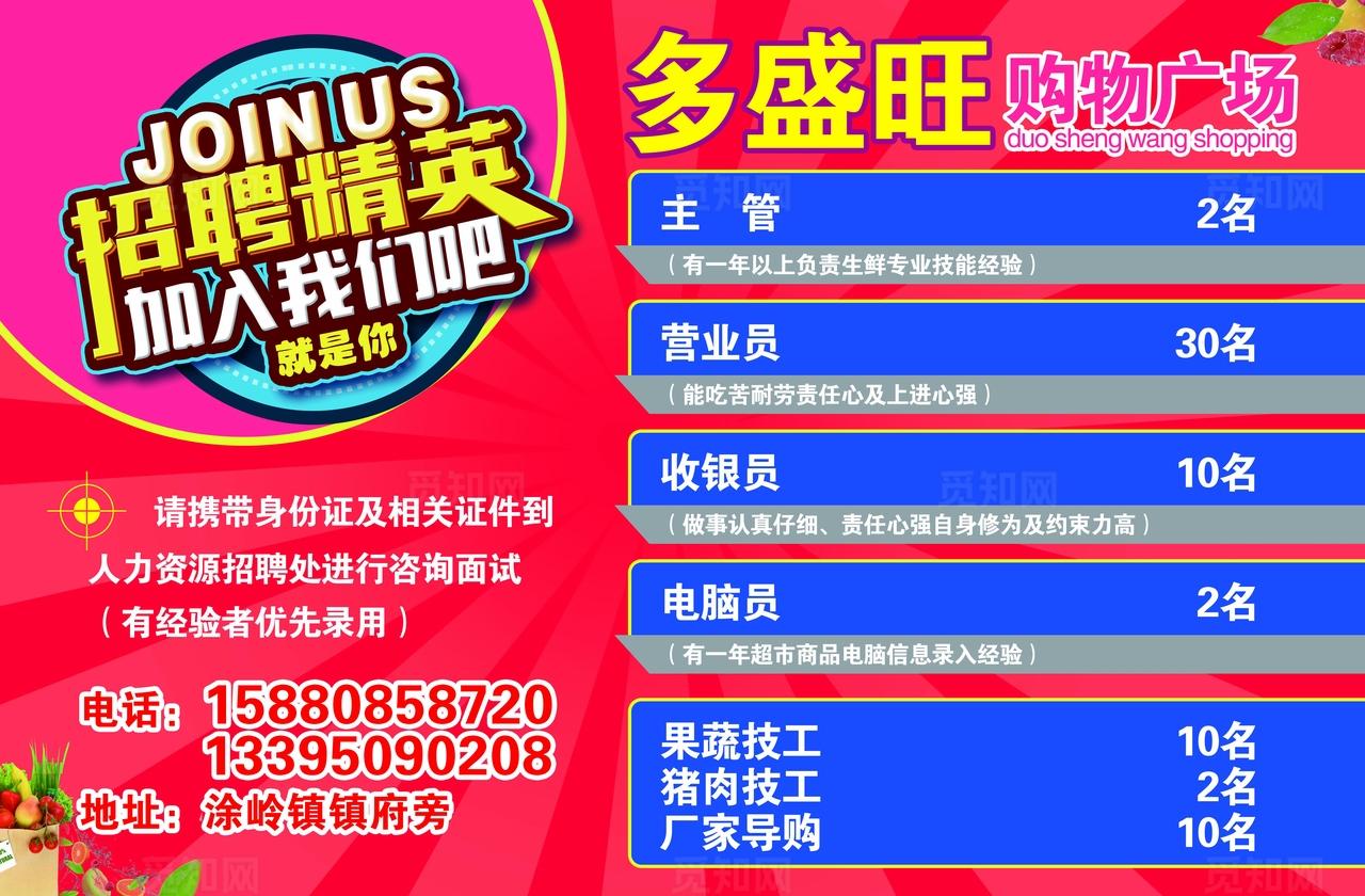 超市招聘广告图片