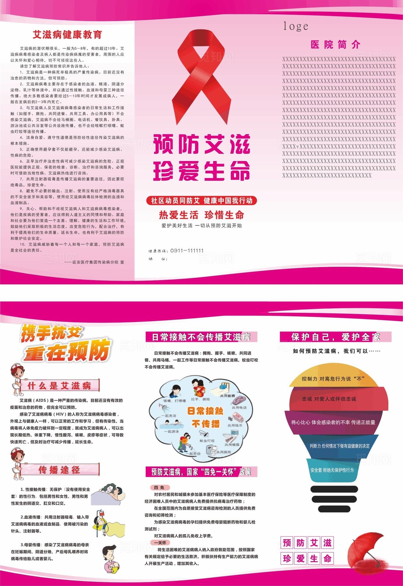 艾滋病宣传折页图片