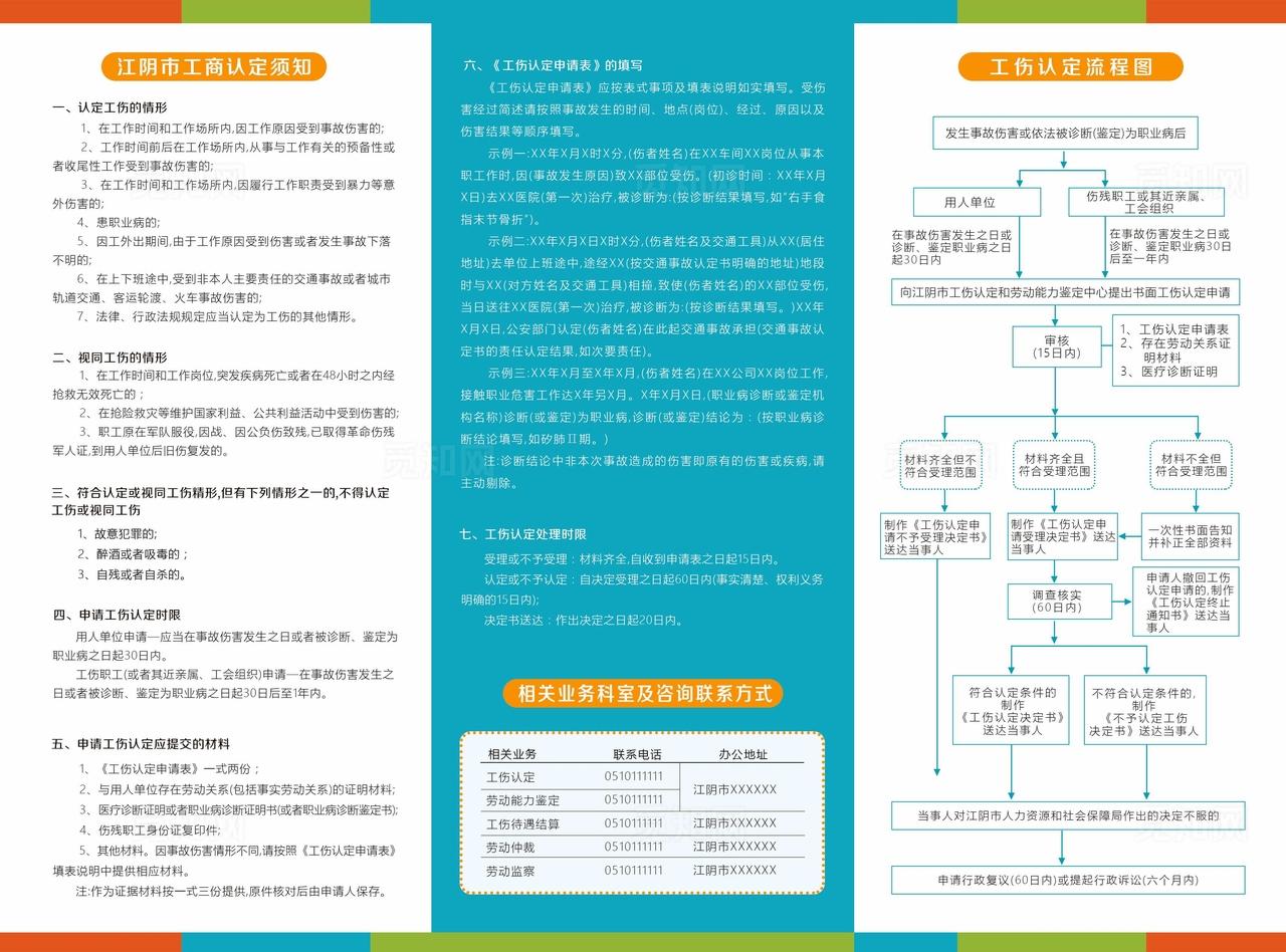 工伤保险折页图片