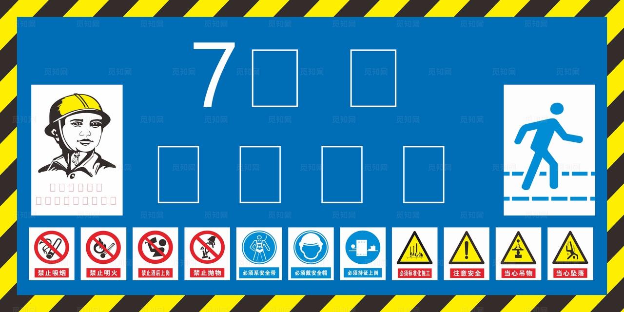 安全通道 工地标识图片