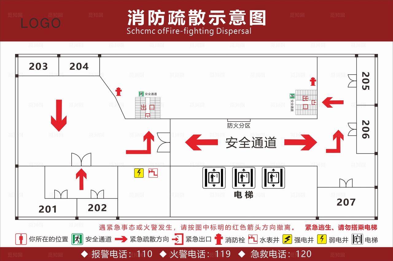 消防疏散图  消防疏散牌图片