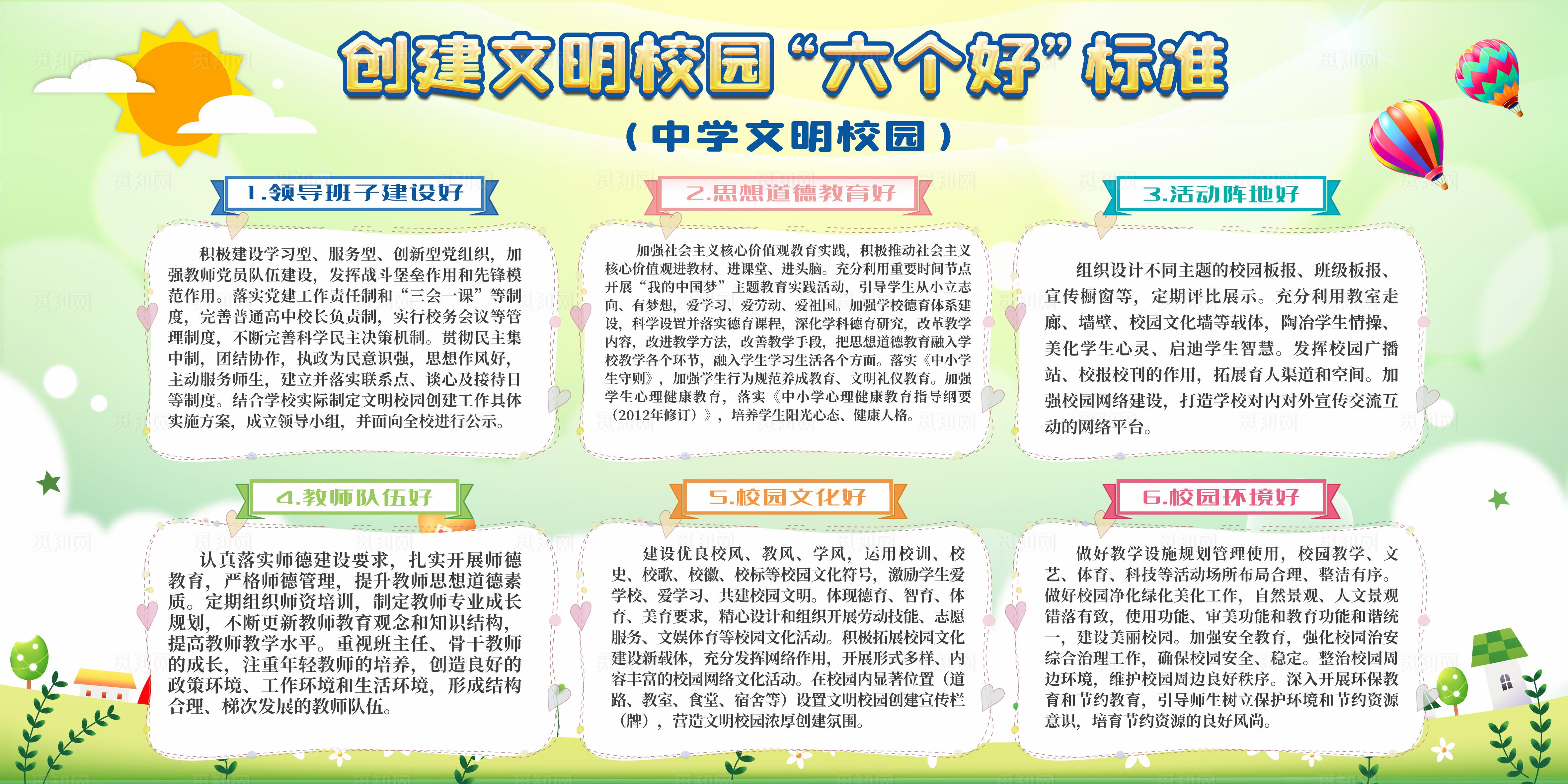 学校校园六个好标准图片