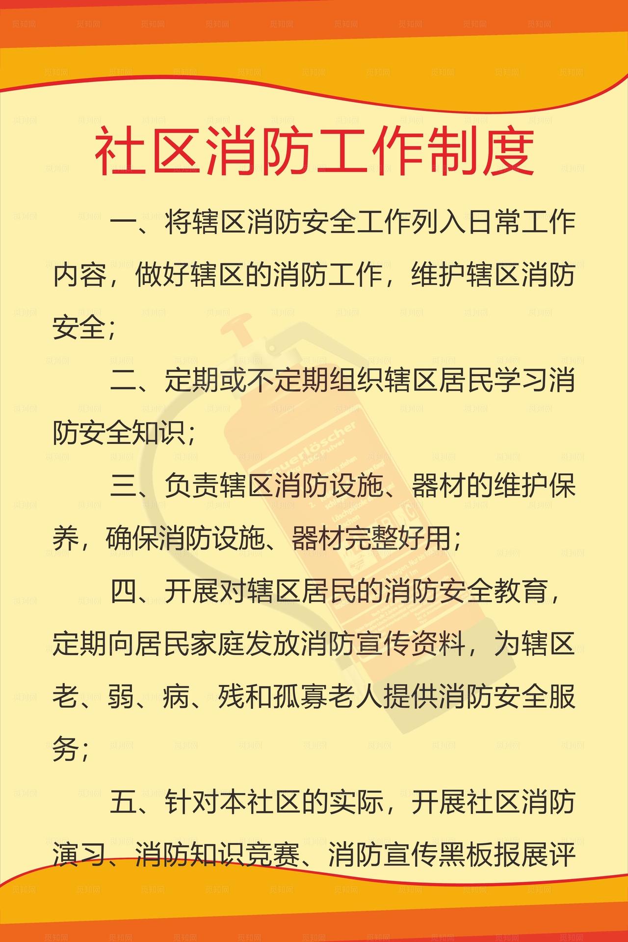 社区消防制度图片