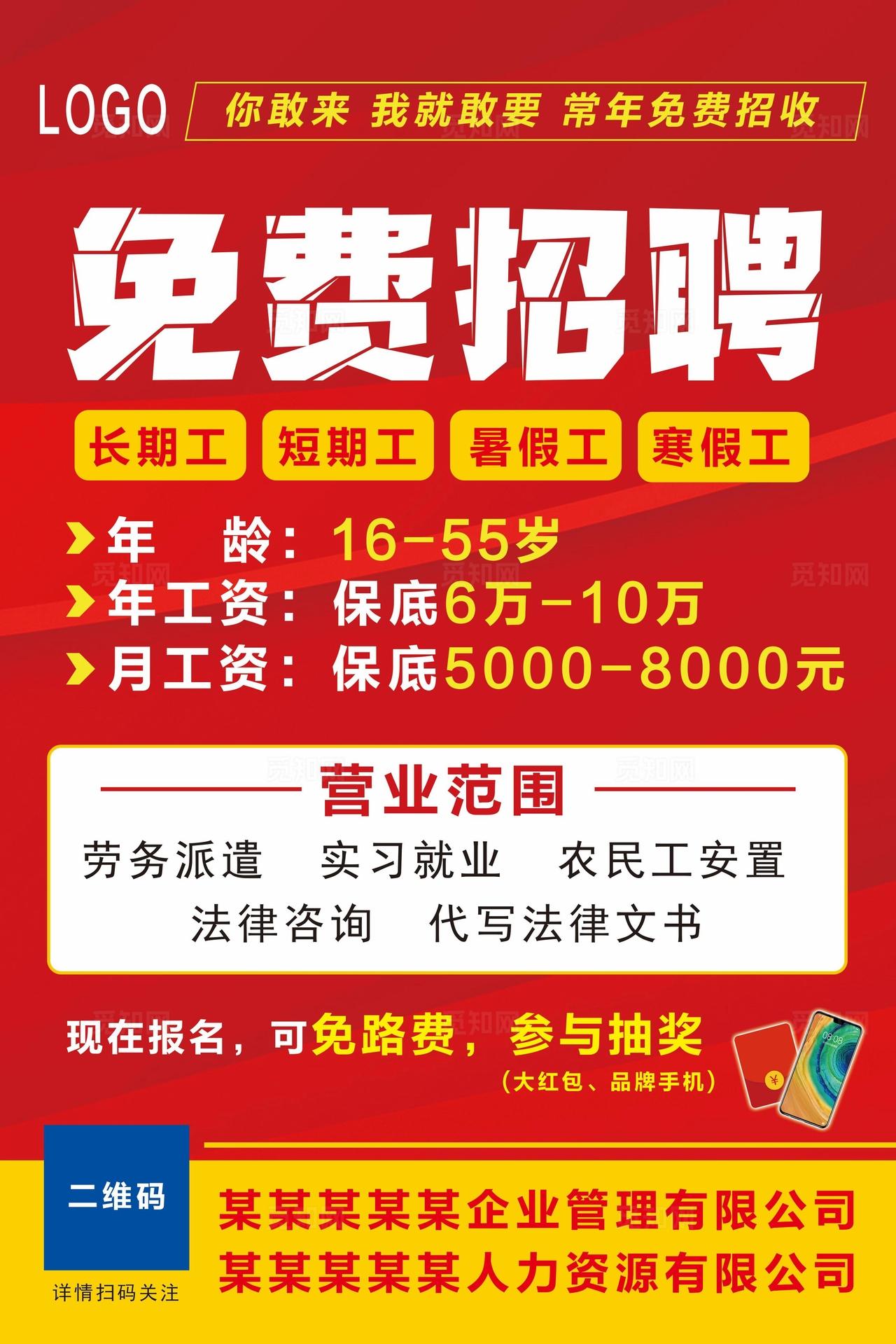 免费招聘海报图片