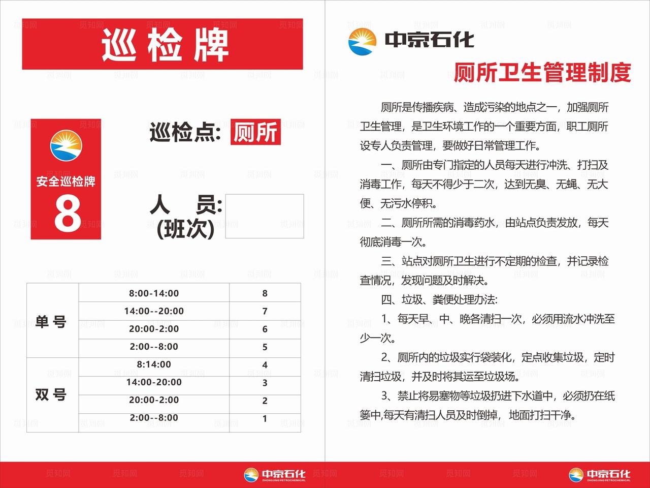 加油站消防巡检牌图片