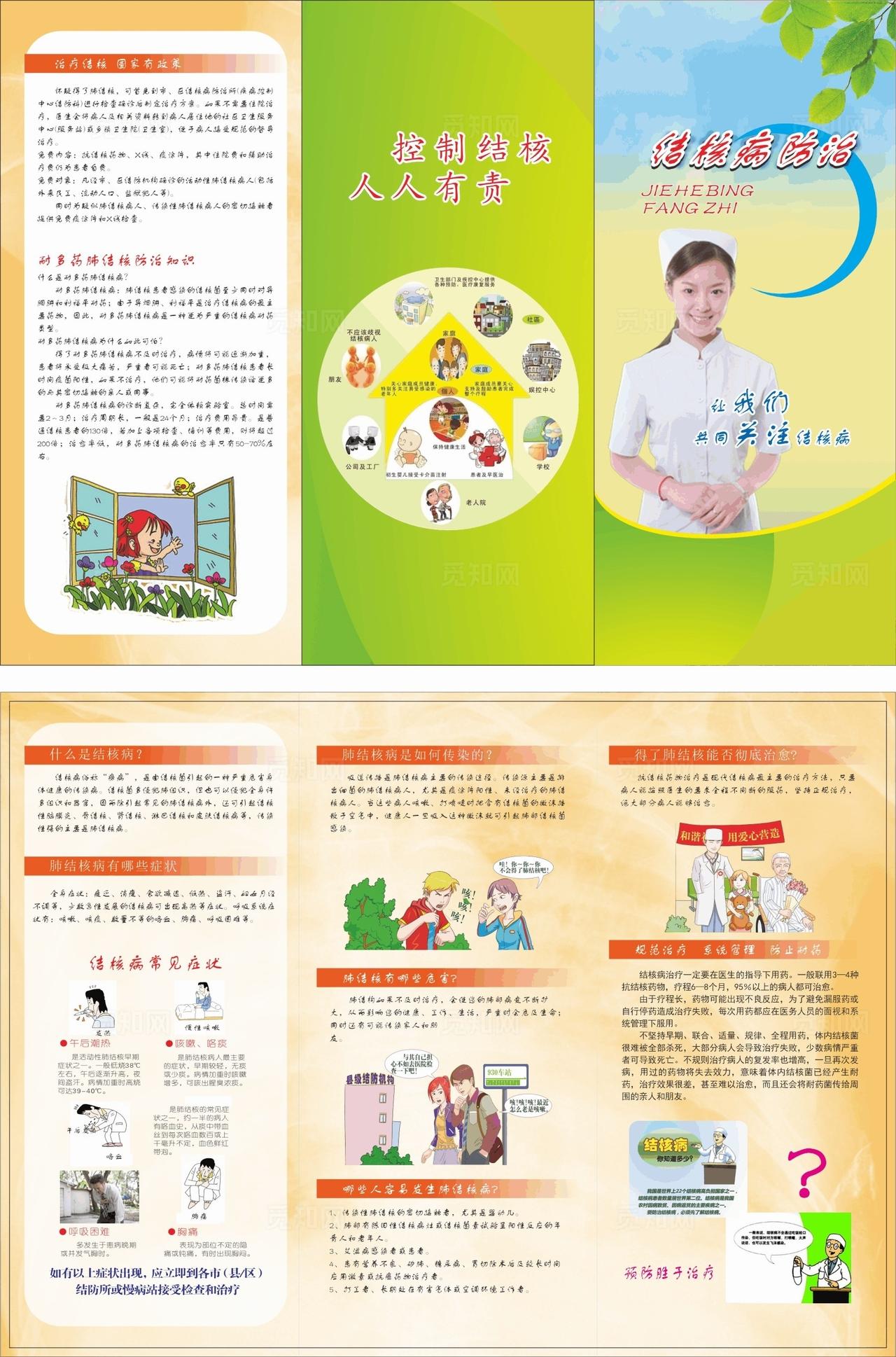 结核病防治折页图片