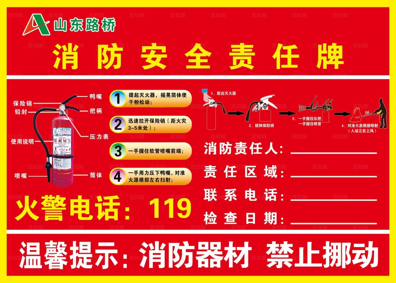 消防安全责任牌图片