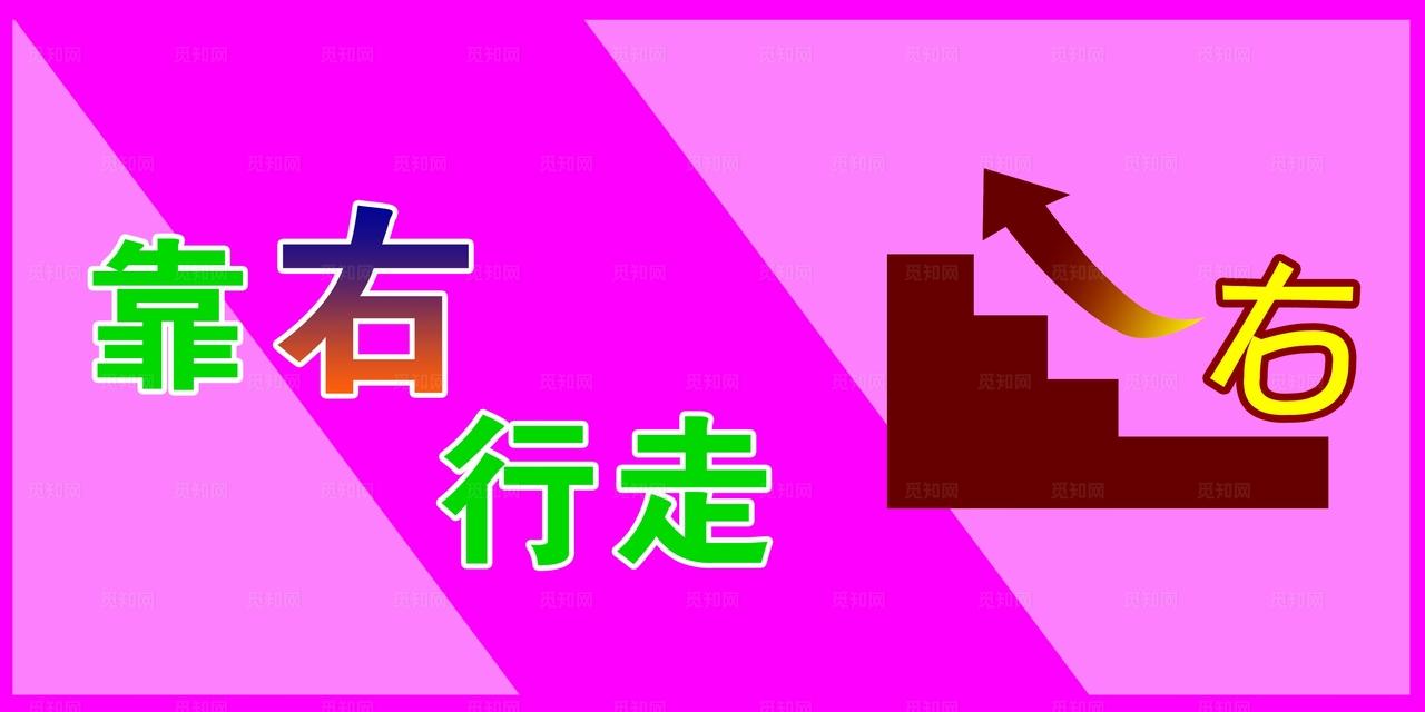 上下楼梯提示牌图片