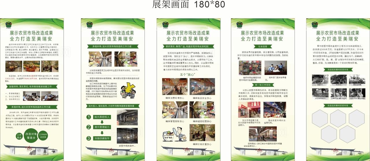 农贸市场 展架画面图片