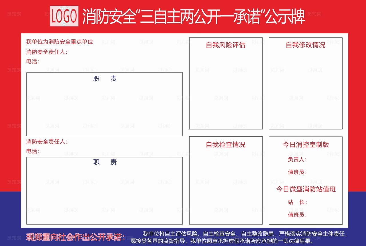 消防安全公示牌图片