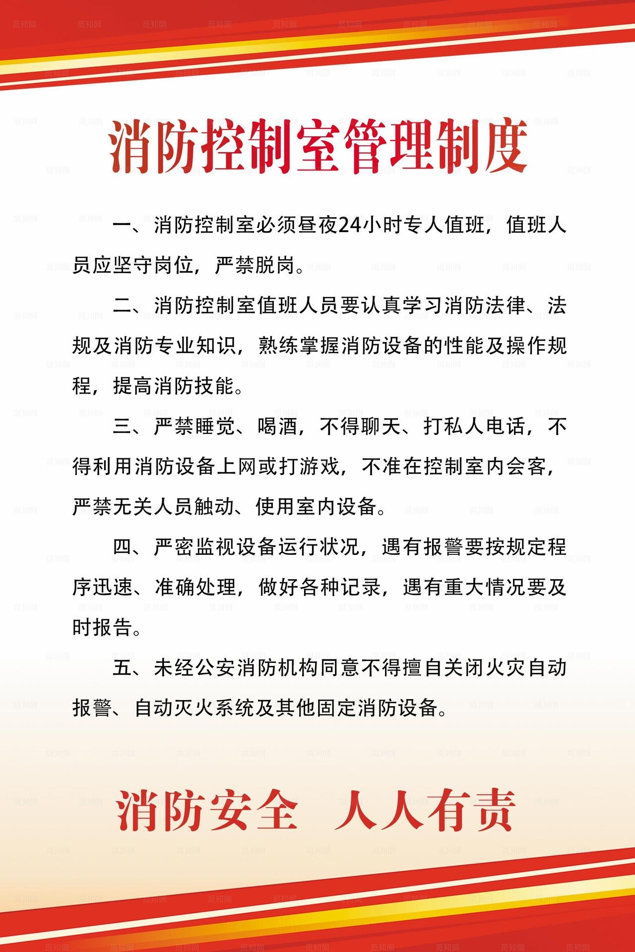 消防制度展板图片