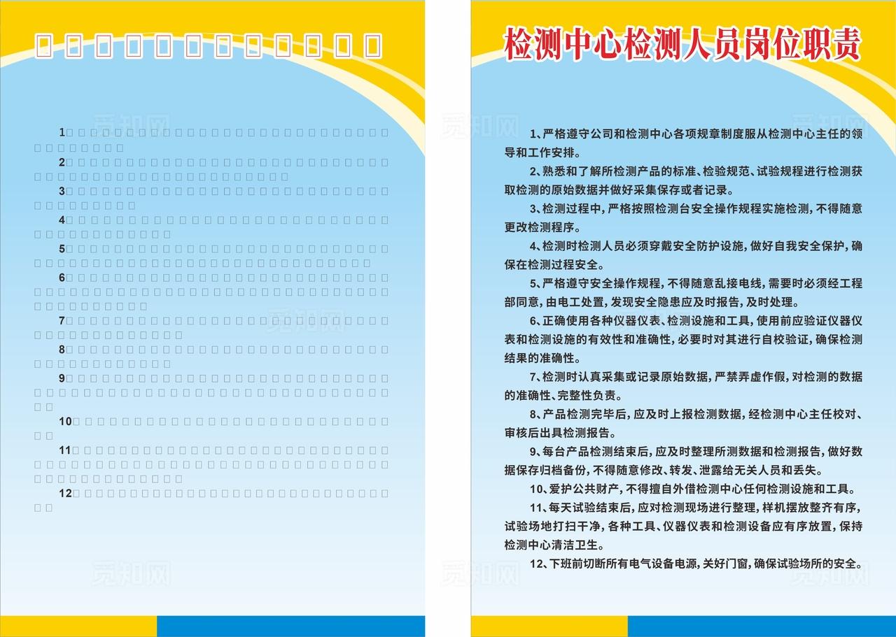 检测中心检测人员岗位职责图片