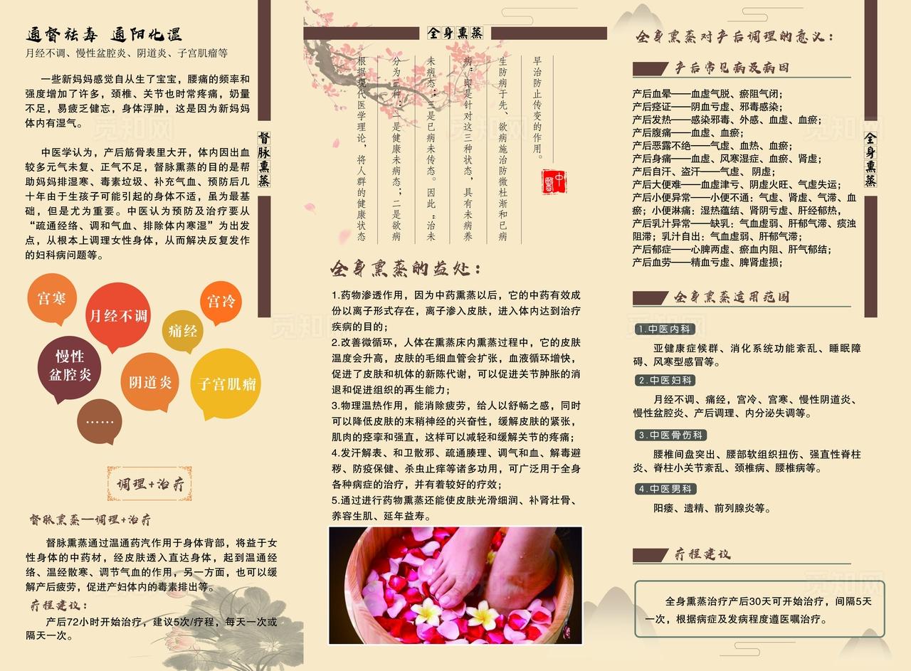 中医养生  折页图片