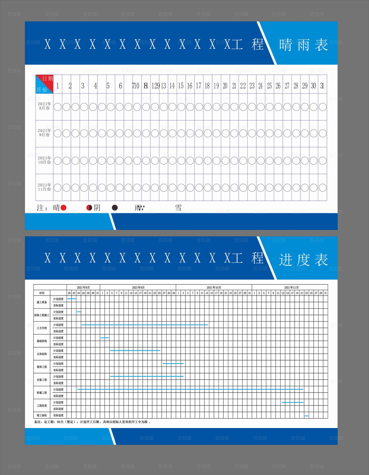 进度表晴雨表图片