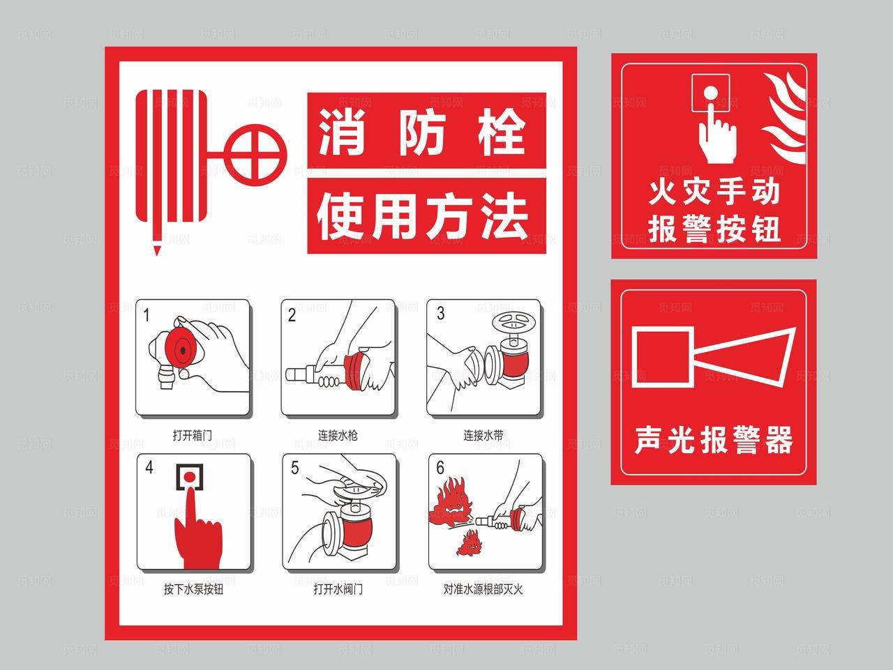 消防栓标识贴图片