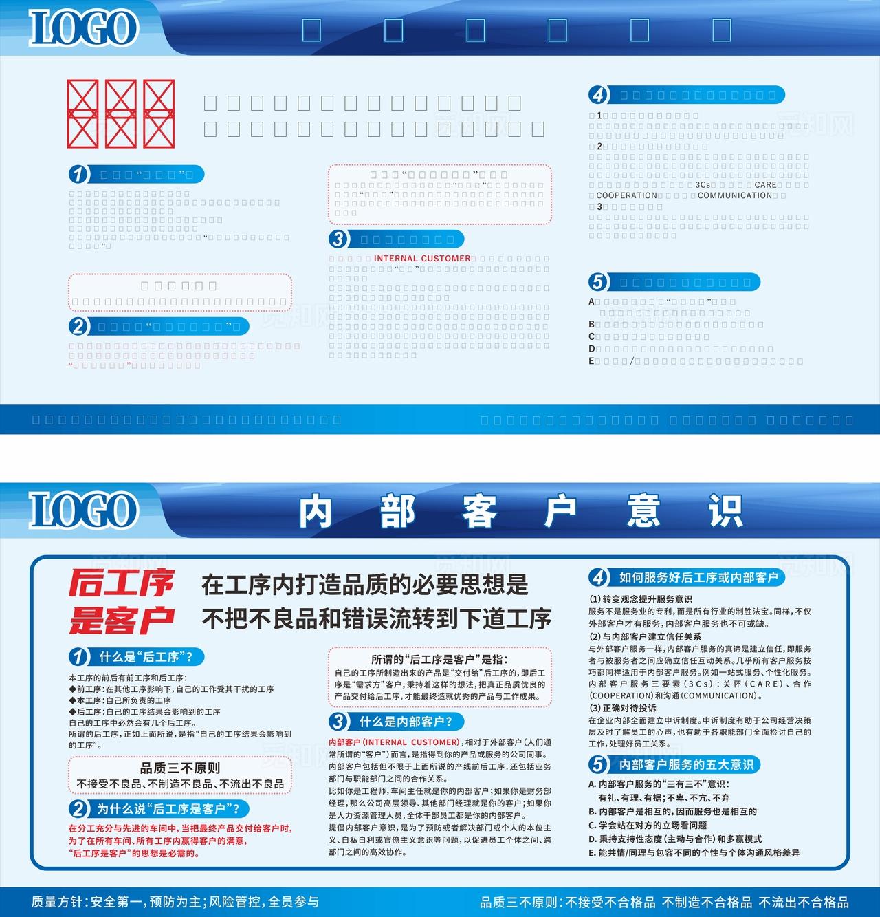 质量管理看板内部客户意识图片