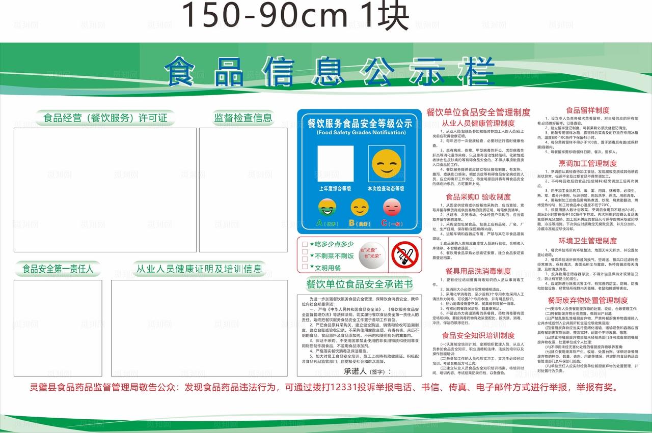 食品信息公示栏图片