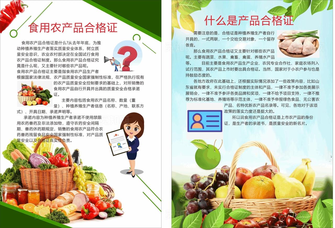食用农产品合格宣传单图片
