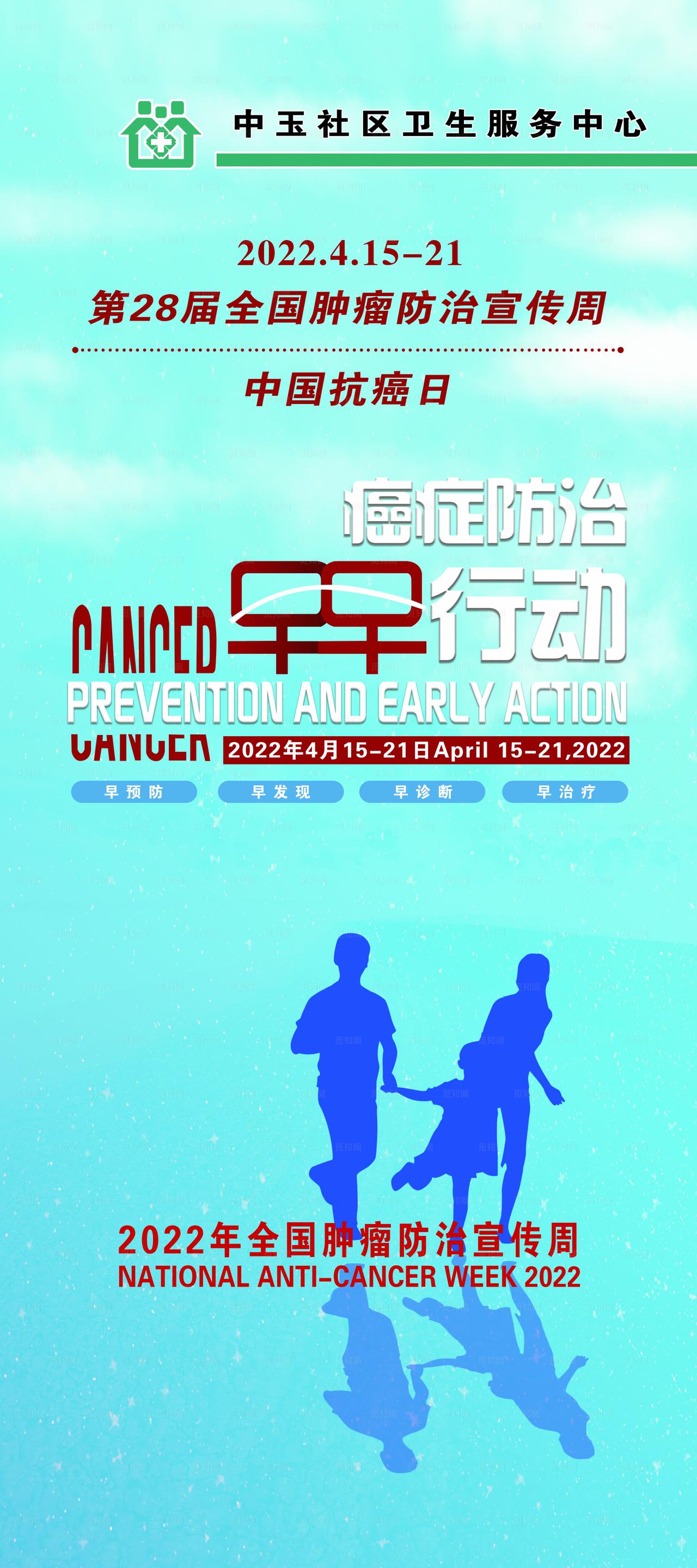 医院展板  全国肿瘤防治 图片