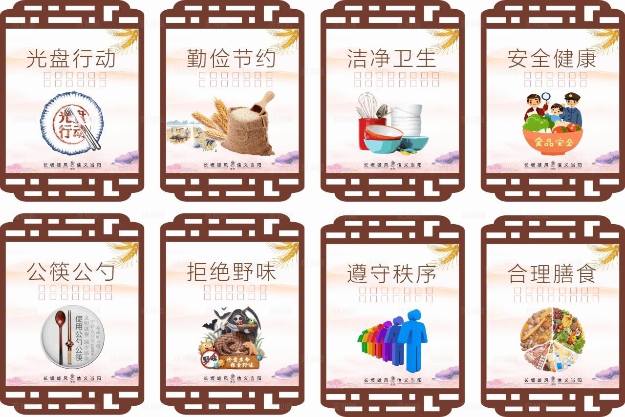 食堂文化宣传展板图片