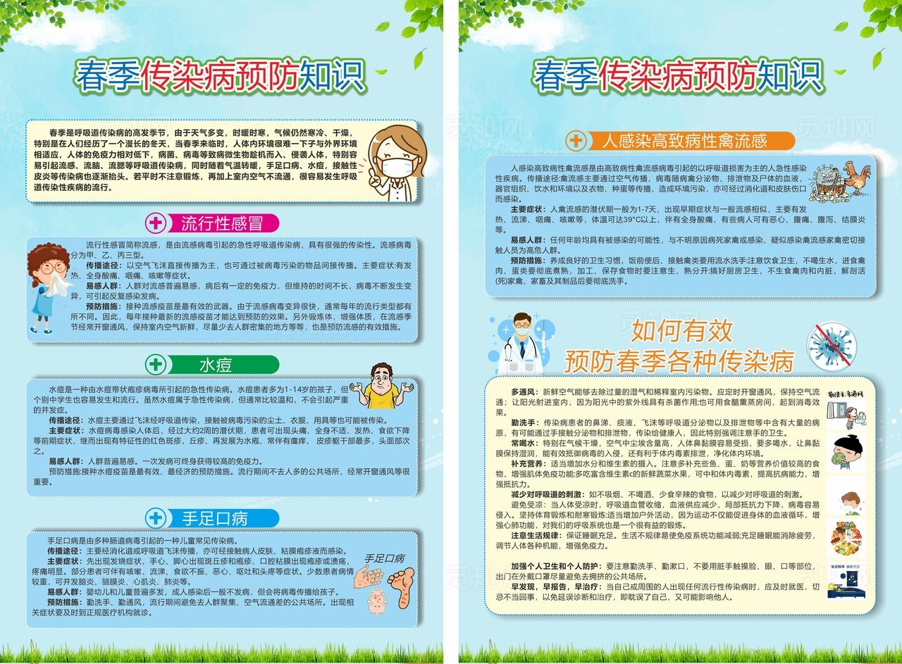 春季传染病预防知识图片