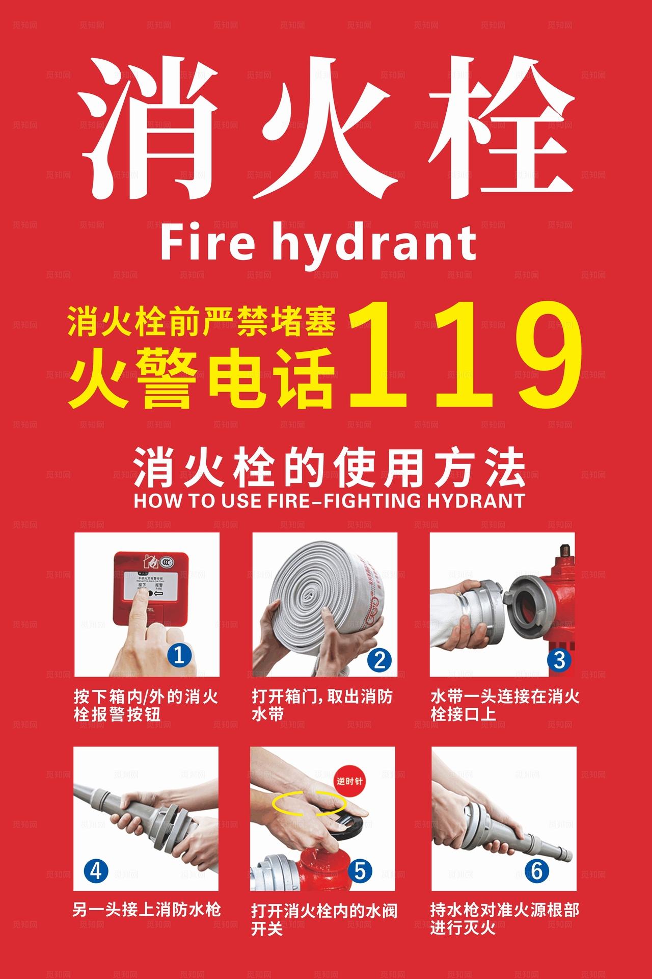 消火栓海报图片