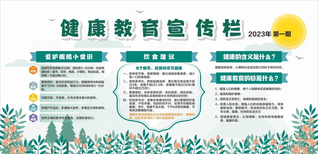 春季健康教育宣传栏图片