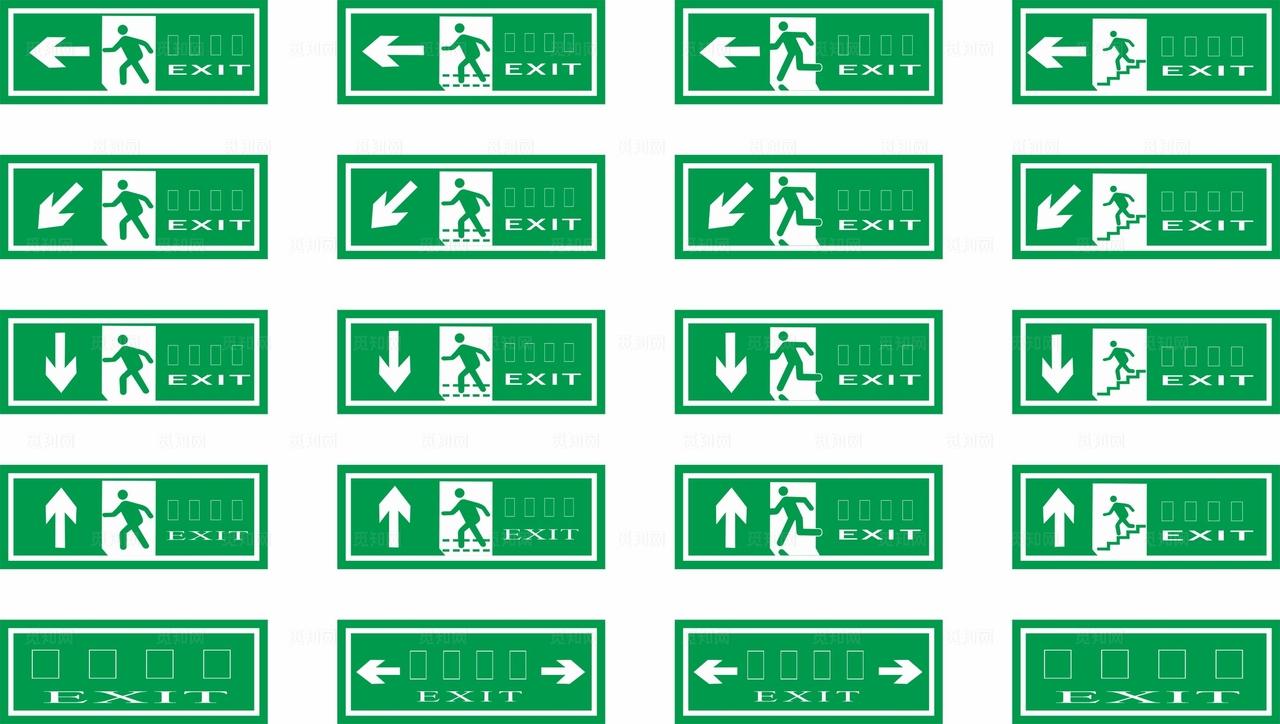 消防逃生通道标识图片