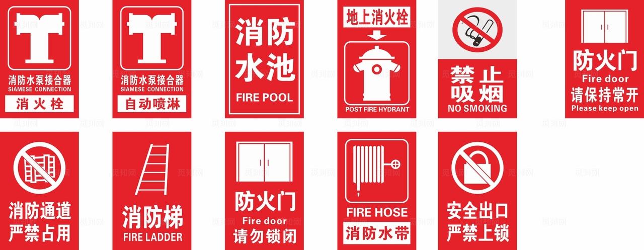 消防防火标识图片