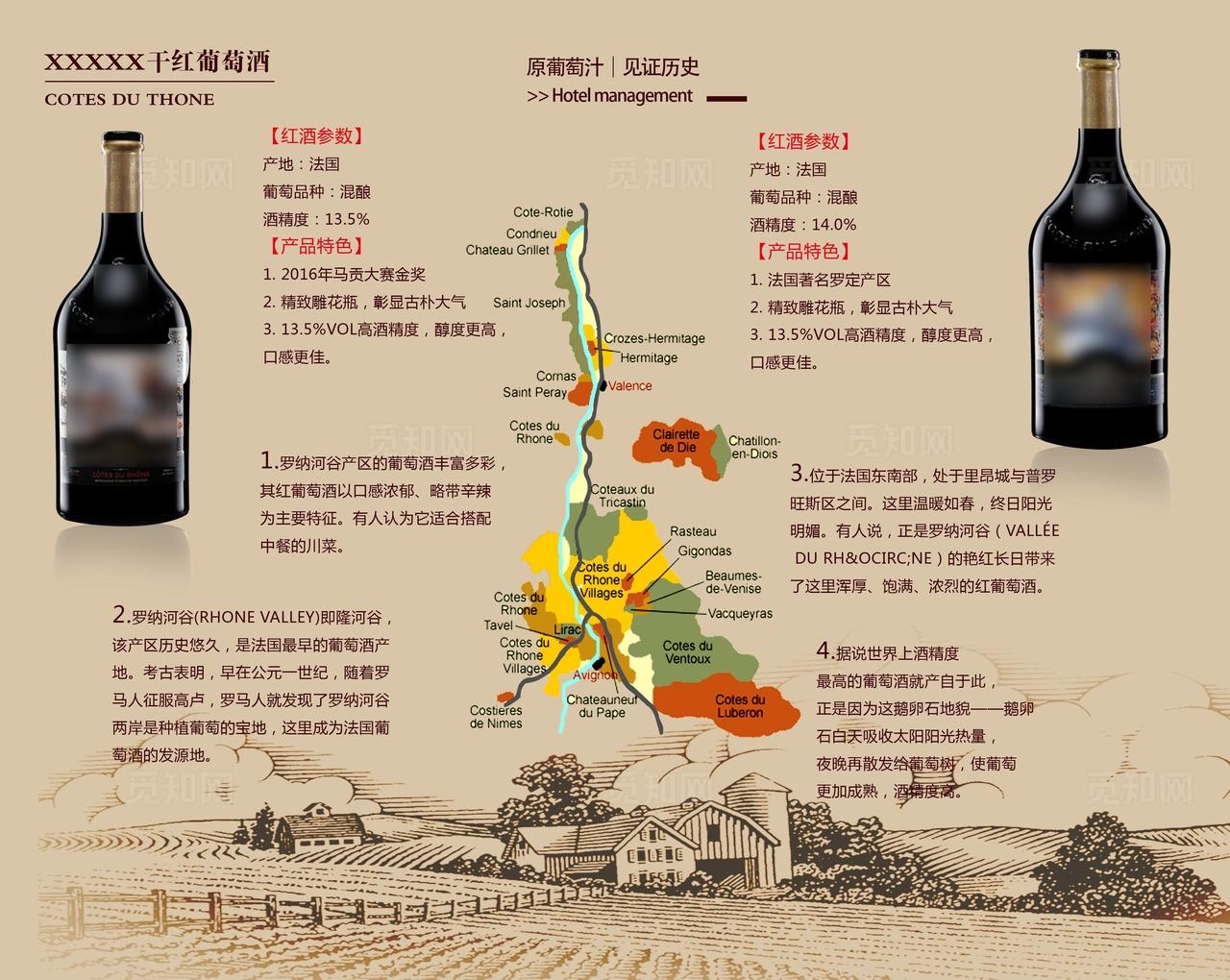 红酒宣传彩页图片