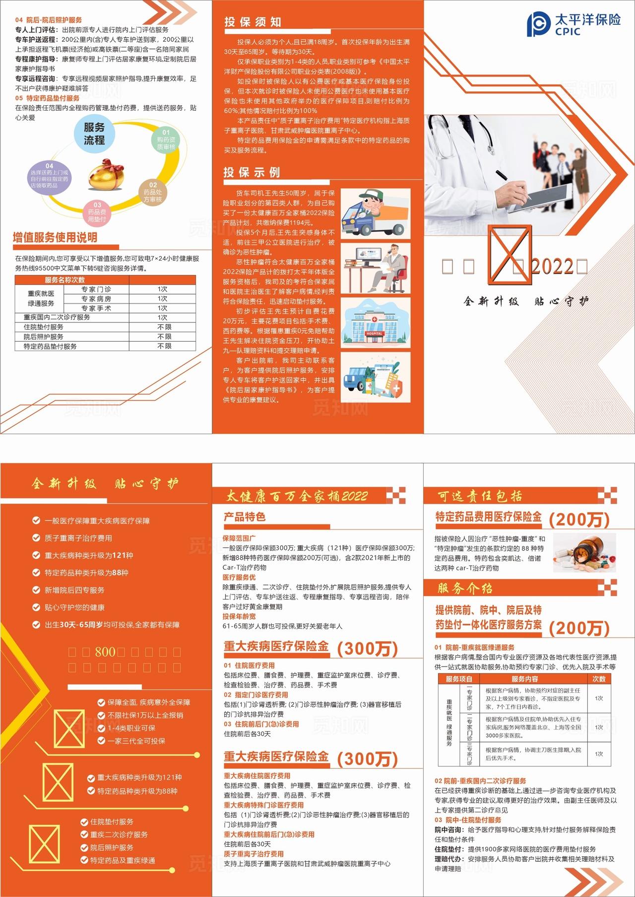 太平阳保险三折页图片