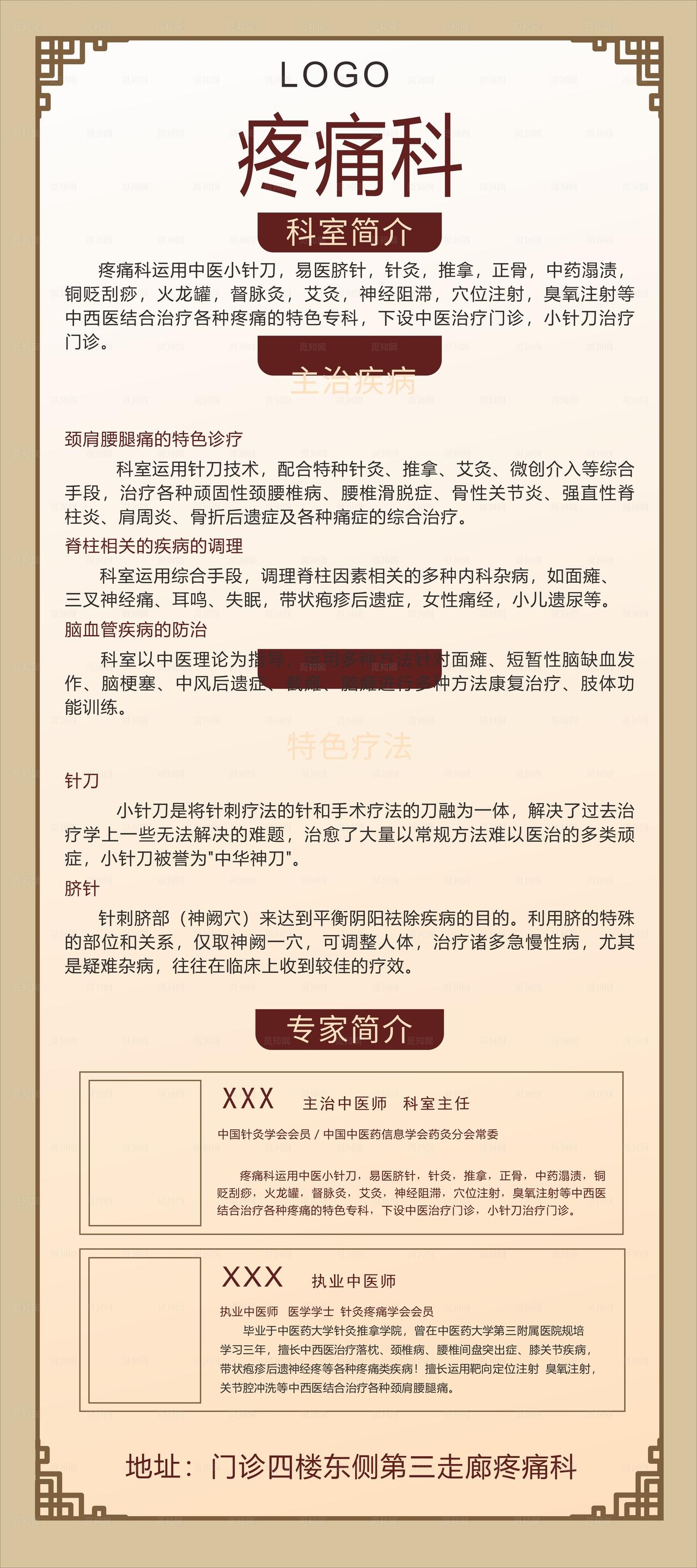 医院中医针灸医生简介展板图片
