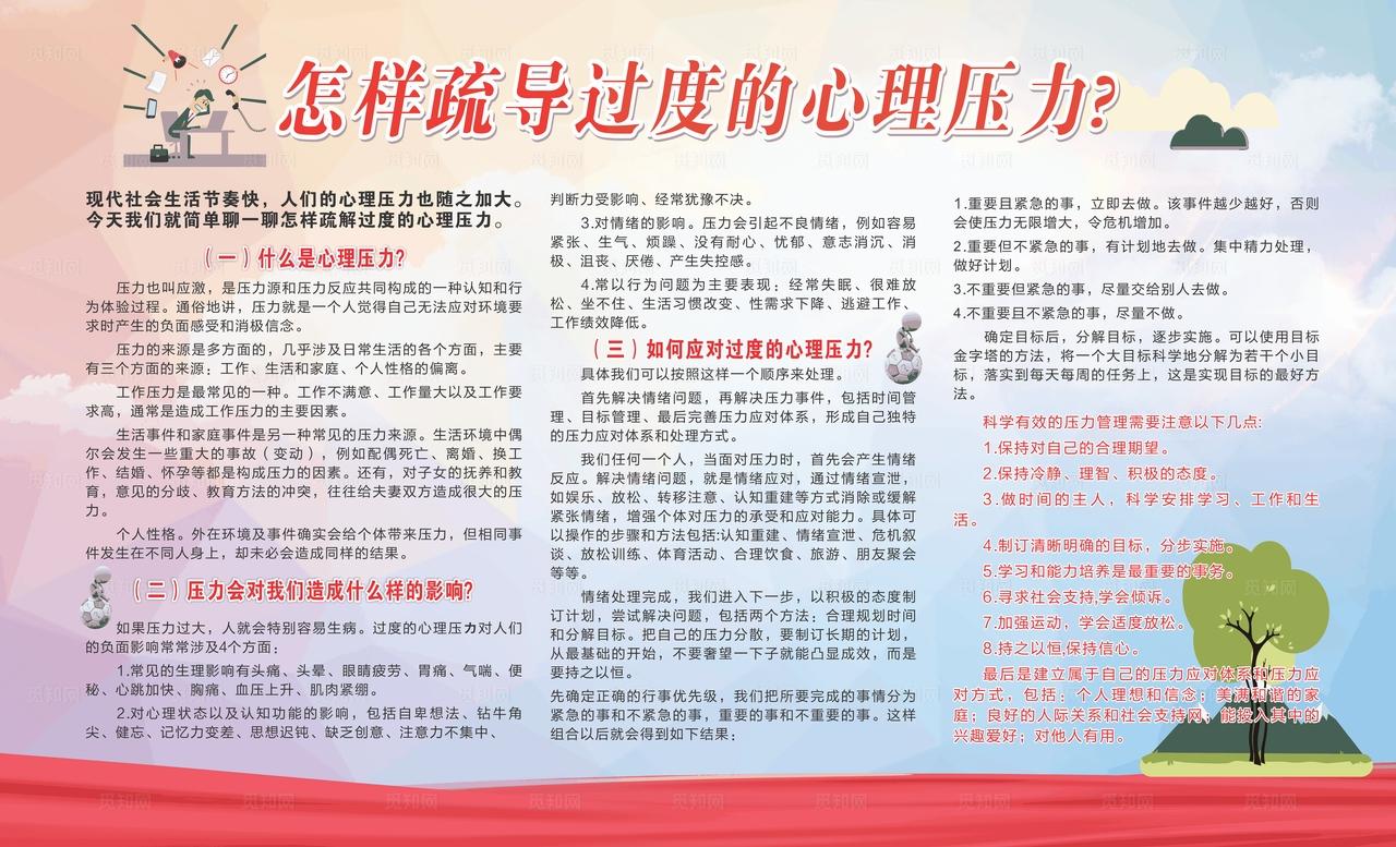 心理压力宣传栏图片