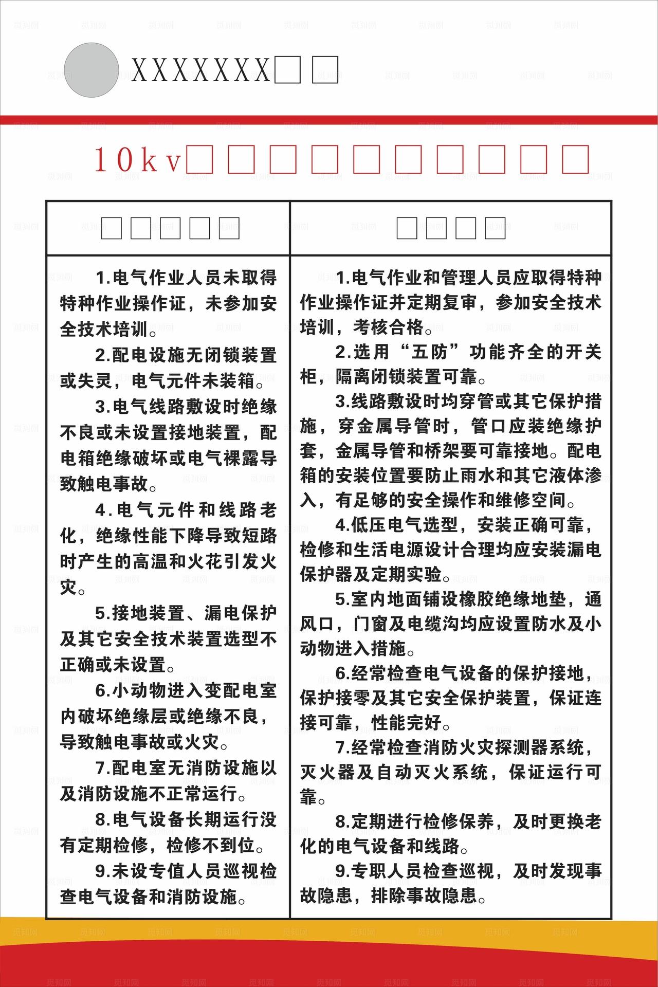 配电室制度牌图片