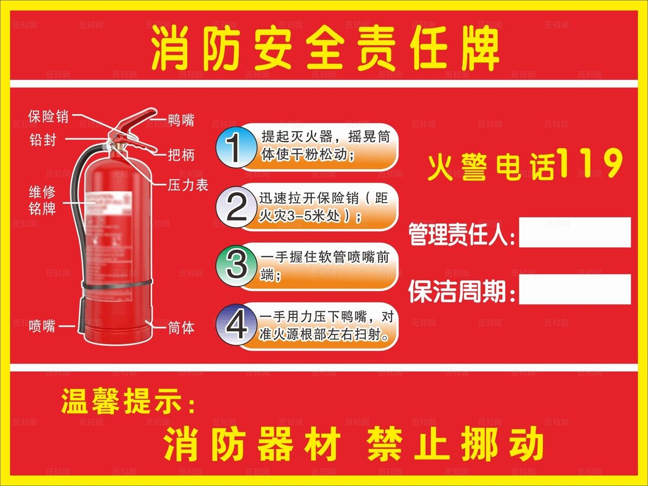 消防安全责任牌图片