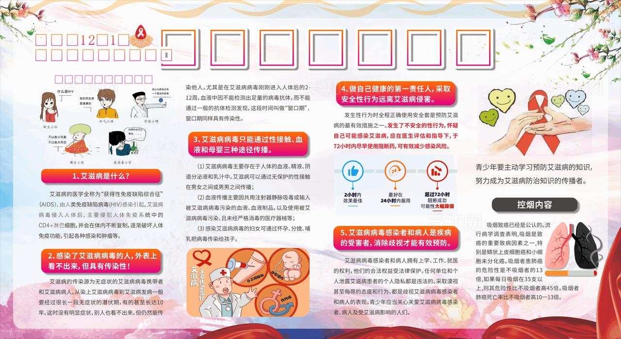 艾滋病宣传栏图片