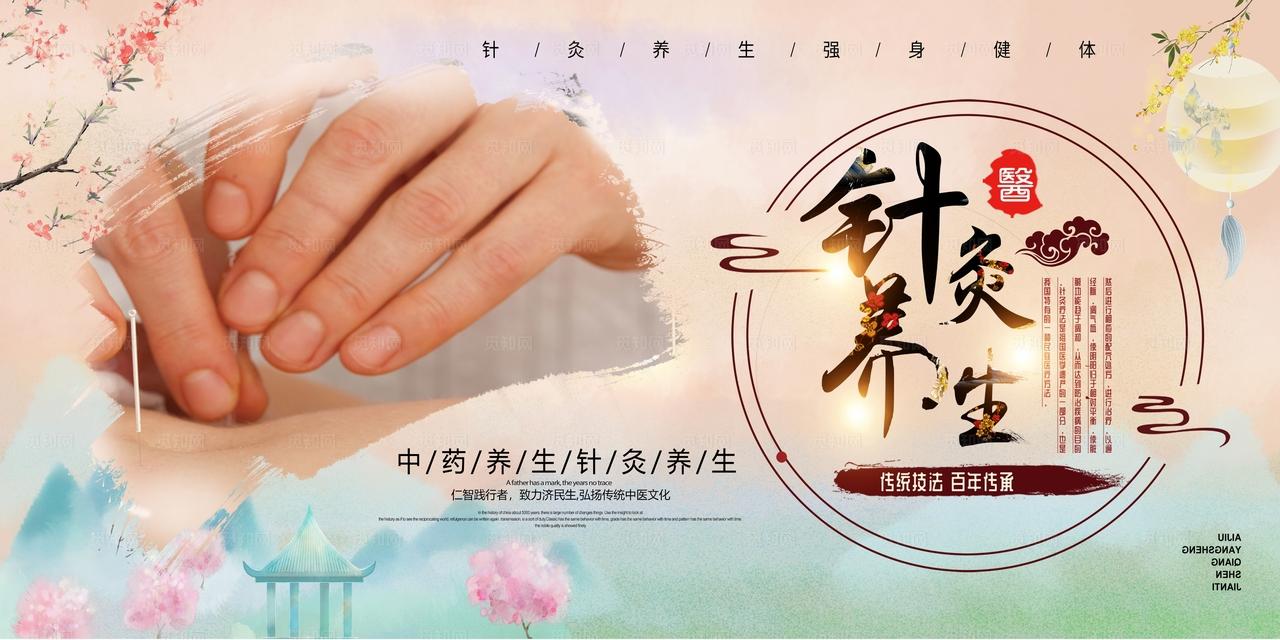 针灸展板图片