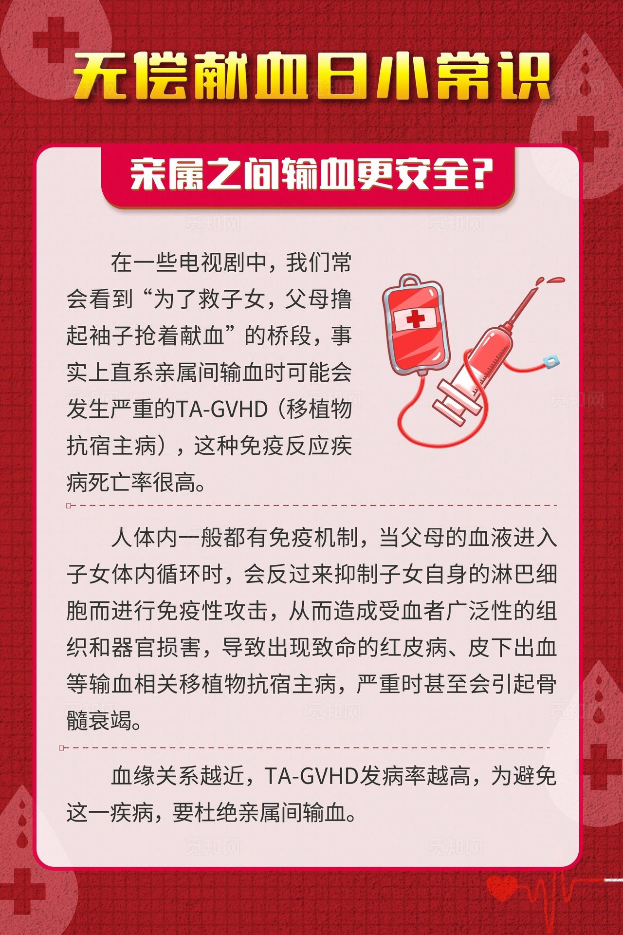无偿献血日这些知识要了解海报图片
