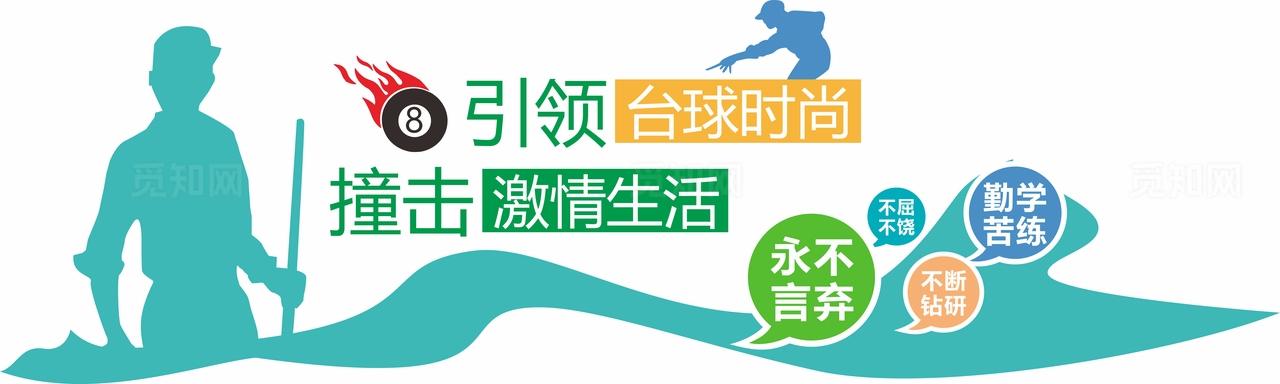 台球室桌球室文化墙图片
