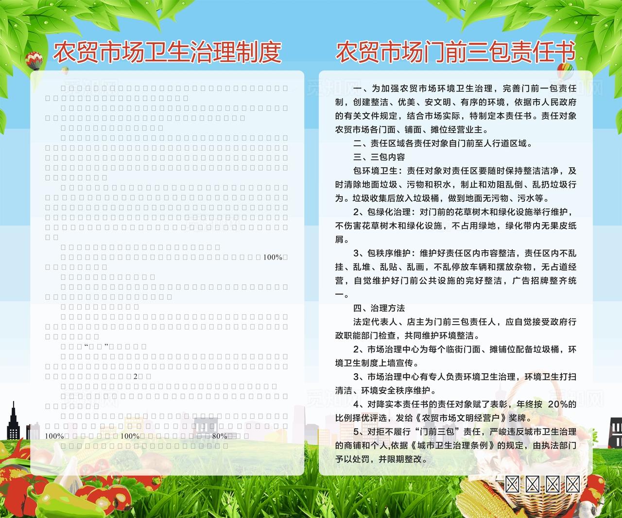 农贸市场卫生治理门前三包图片