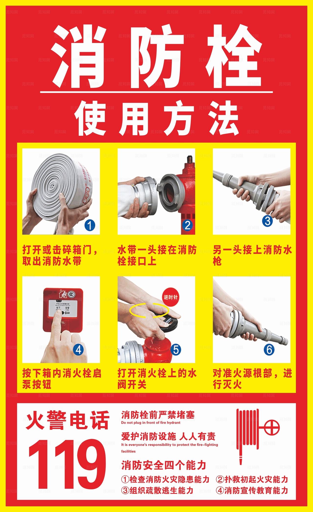 消防栓使用方法图片
