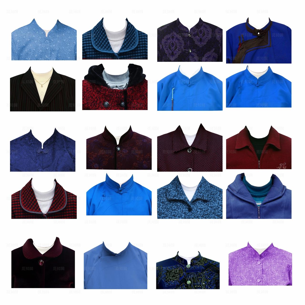 半身老年装图片