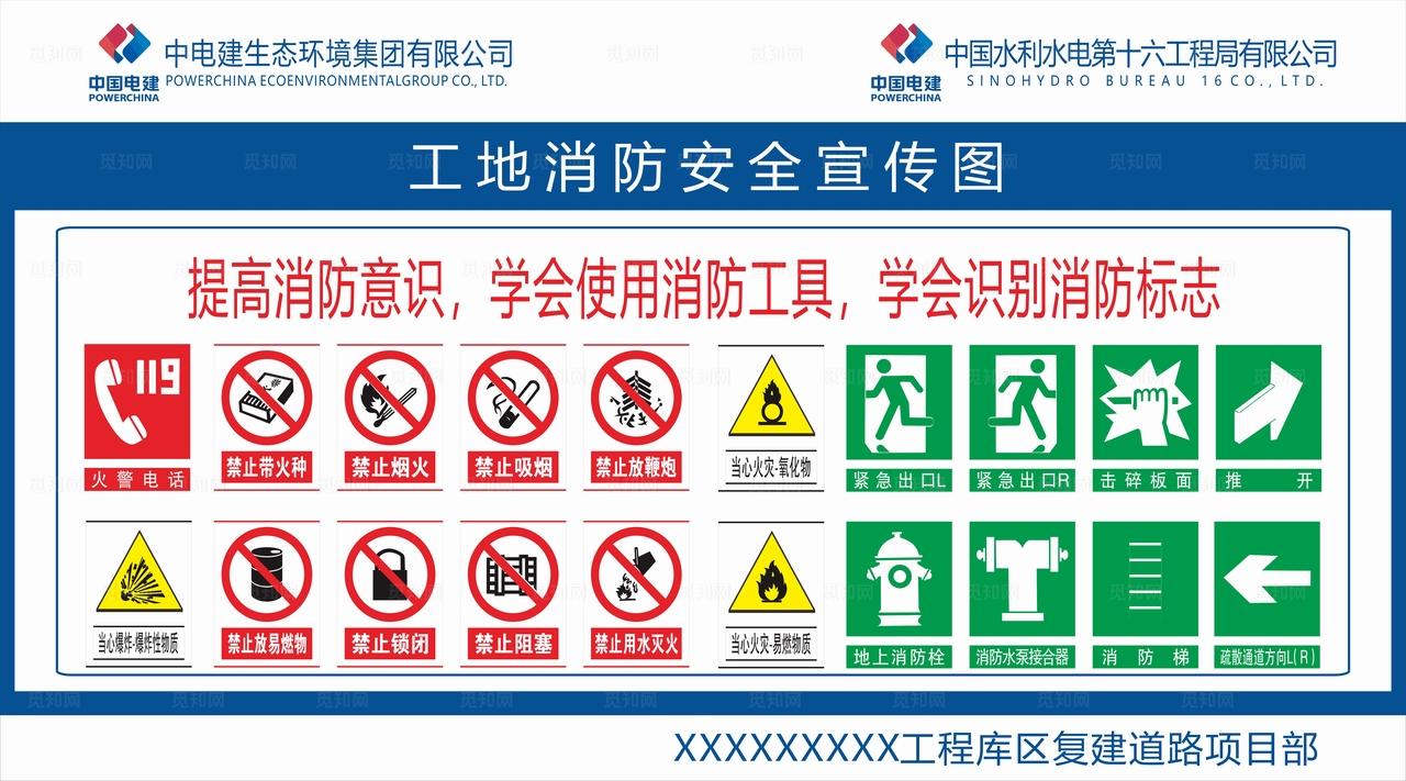 工地消防安全宣传图图片