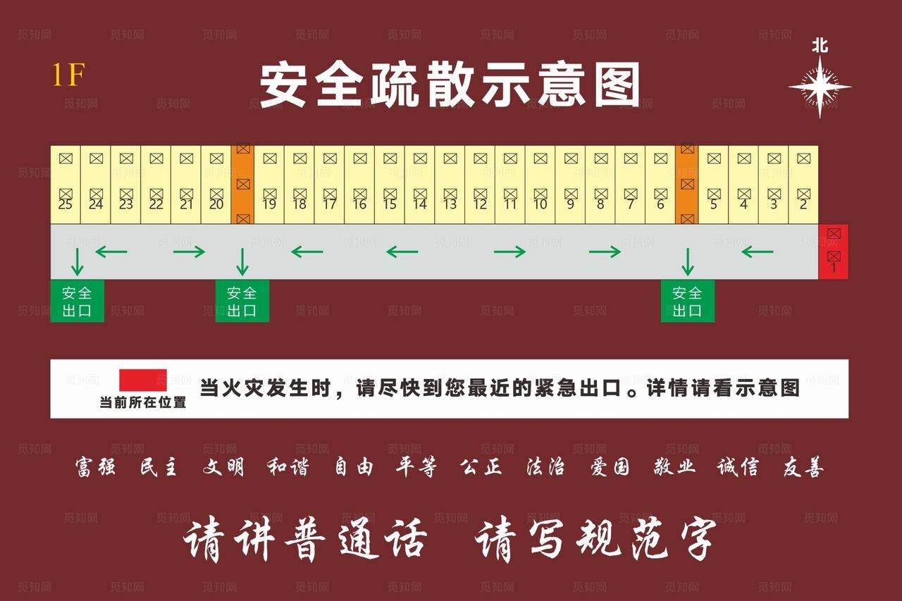 校园消防安全疏散图图片