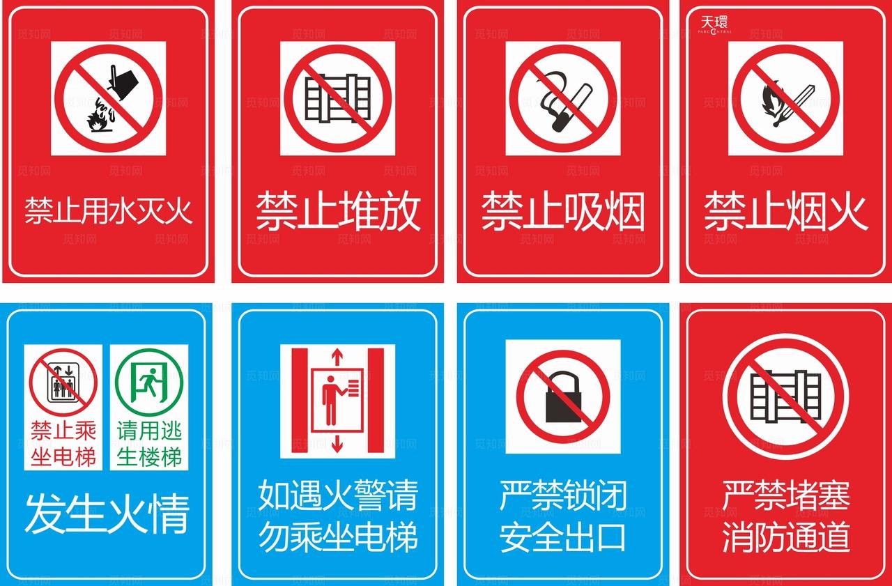 消防安全警示标识图片
